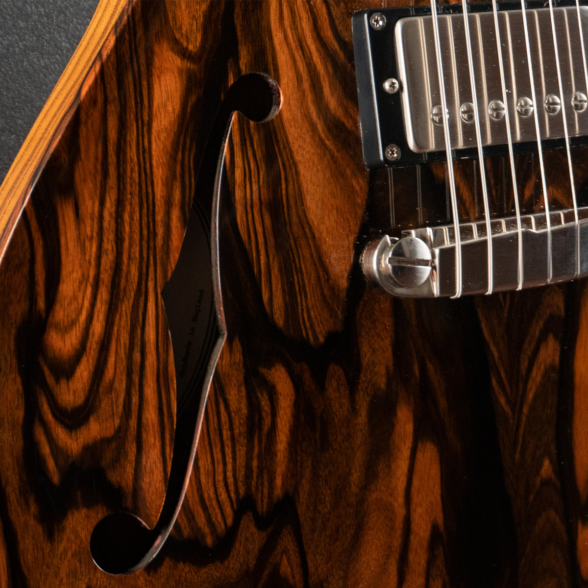 Macon Carved Top Semi - Mun Ebony