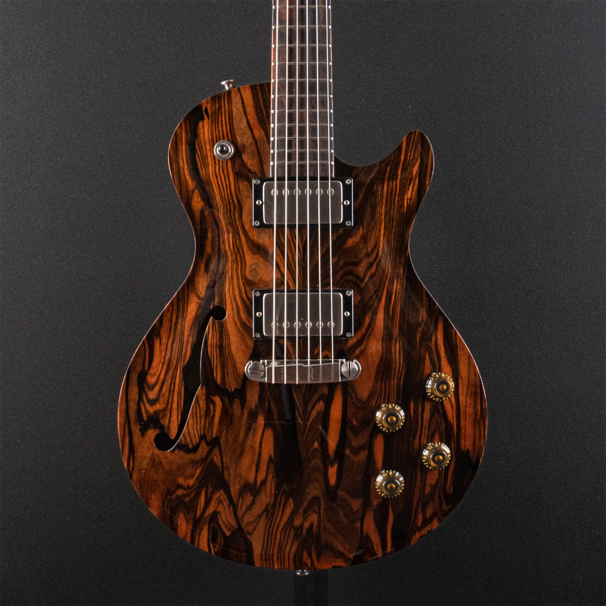Macon Carved Top Semi - Mun Ebony