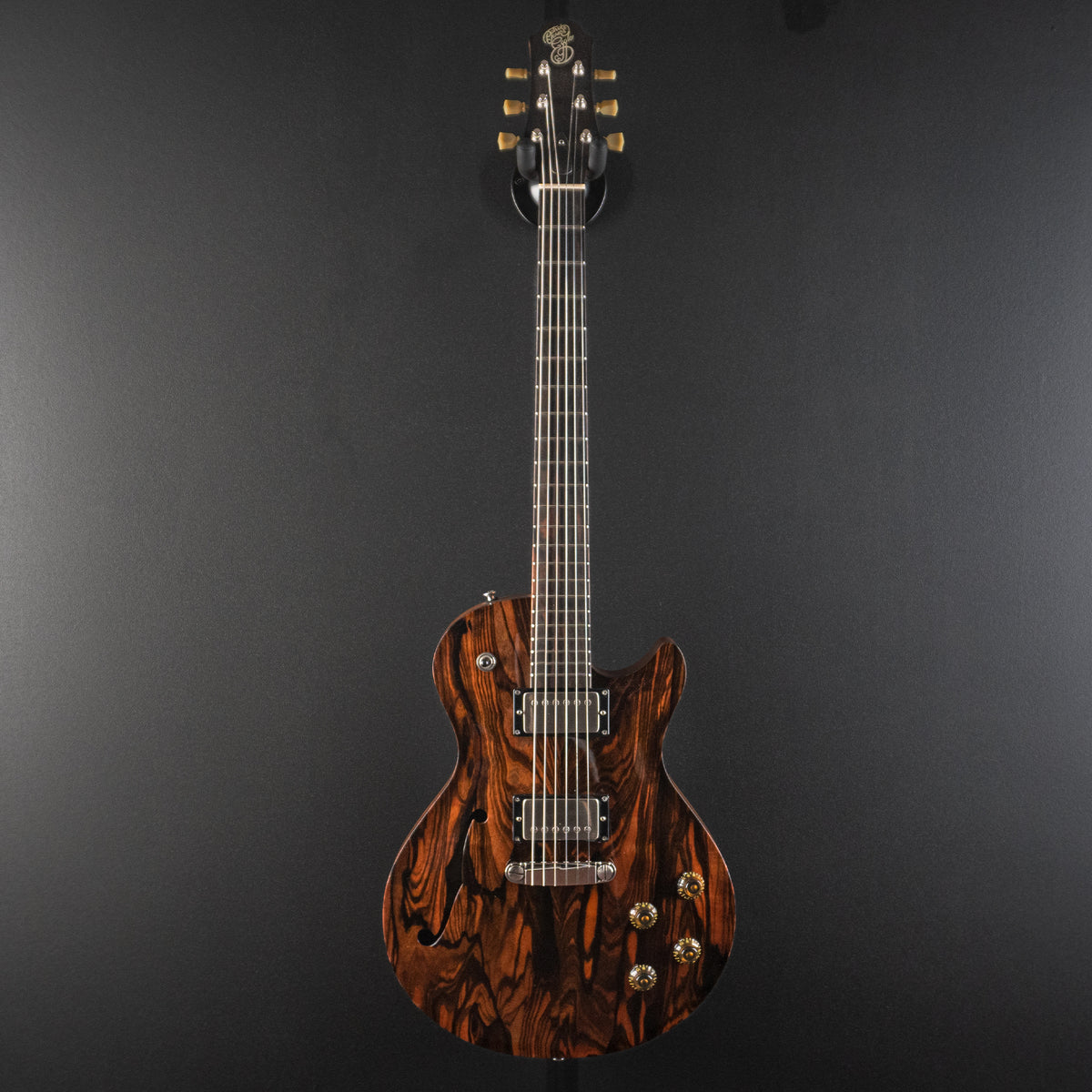 Macon Carved Top Semi - Mun Ebony