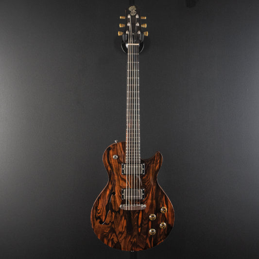 Macon Carved Top Semi - Mun Ebony